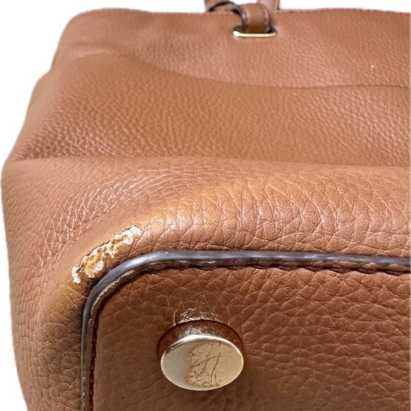 Michael Kors Bedford Medium Top Zip Pocket Tote in color Luggage - Picture 4 of 6